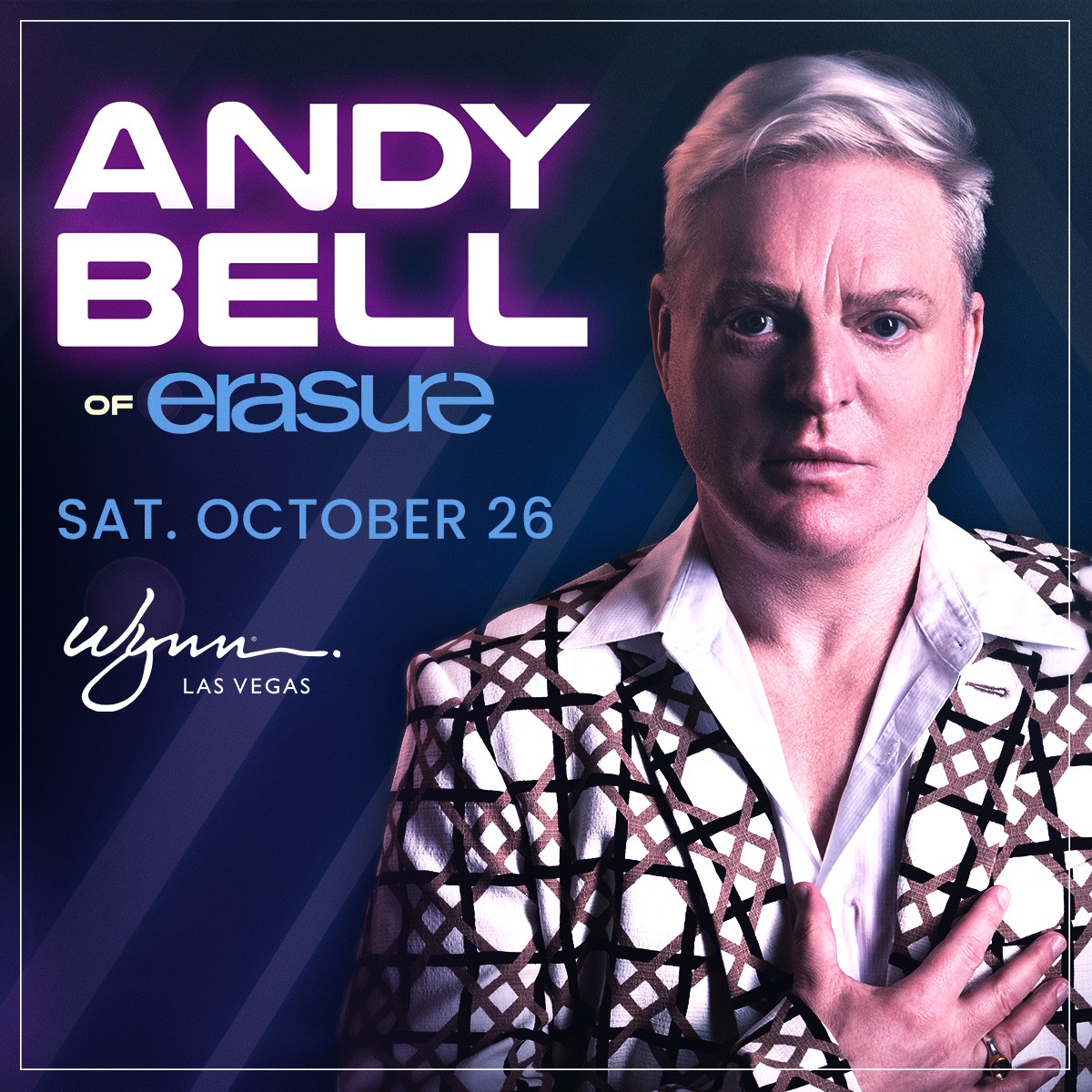 More exciting news! In addition to Andy's show in San Diego, he will also be playing a solo show at <a href="/WynnLasVegas/">Wynn Las Vegas</a> on Saturday October 26th. ❤️

As with San Diego, tickets will go on sale at 10am PST on Friday (23rd August) and we will post the ticket link here when it goes live.