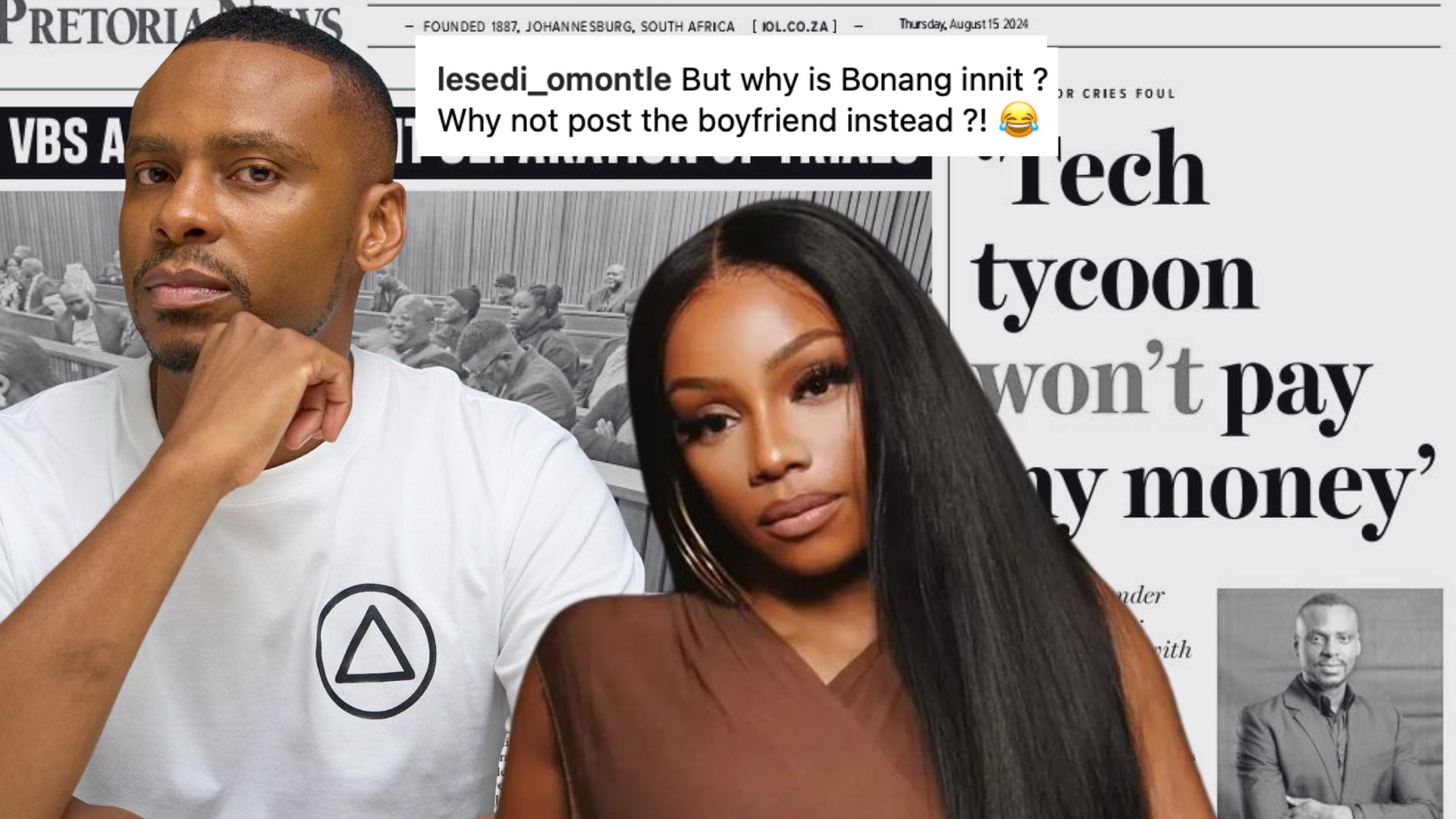 Fresh Trendz on X: "Bonang Matheba's Boyfriend David Phume Involved in a  R300,000 Money Scandal 'But Why Is Bonang's Name  Involved?'https://t.co/Cq2Dofwyfj #Bonang #Zinhle #Latoya #mybrotherskeeper  #SkeemSaam #MissUniverseNigeria #SenzoMeyiwaTrial ...