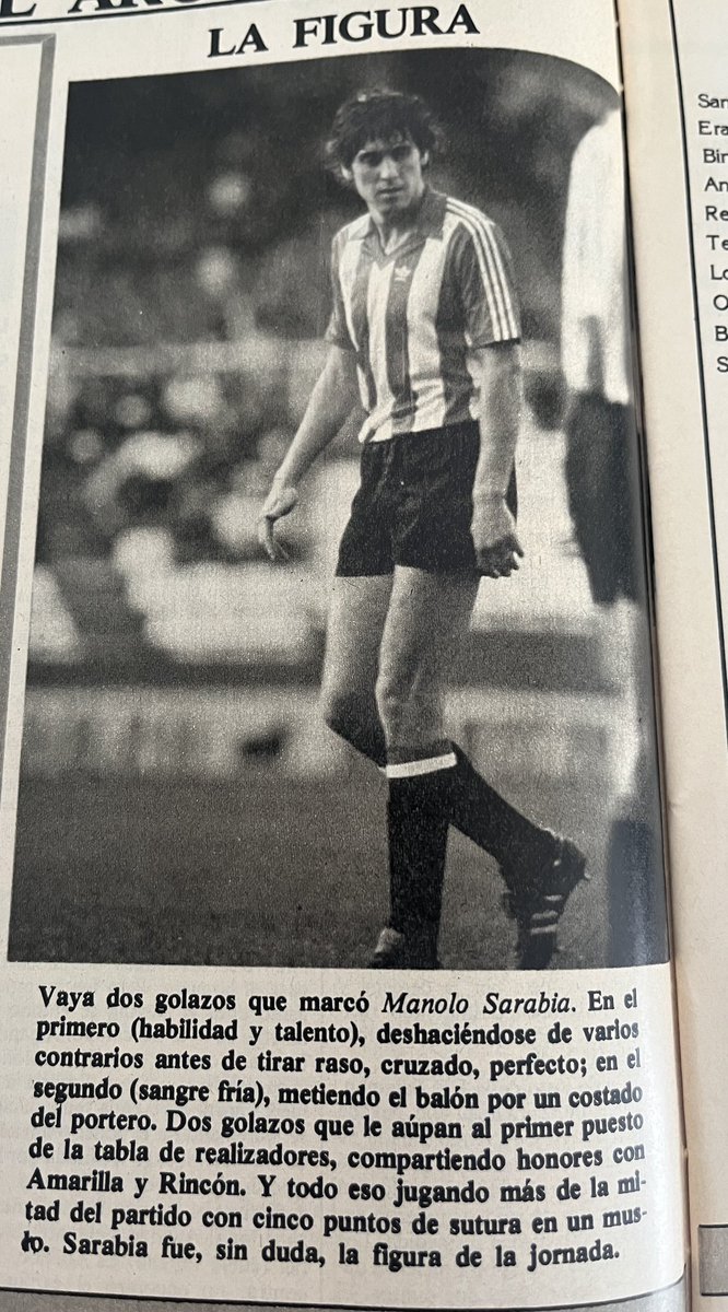 Una Jornada 17 d 1983 .. la figura … Manolo Sarabia , Don Balón número 379