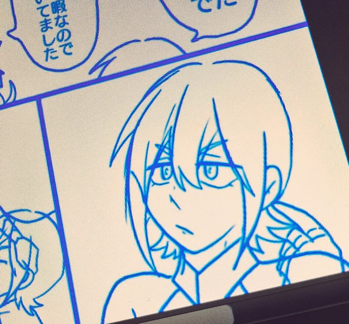 刺青の話描いてる途中でイアジュオ描きたくなったから描いとる 