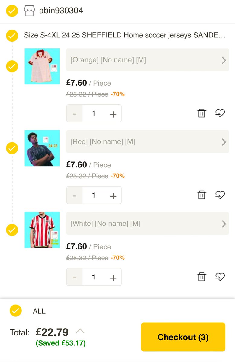 JTurnz's tweet photo. All 3 shirts for under £25? Calm no issues. https://t.co/WXKM5jKSKH