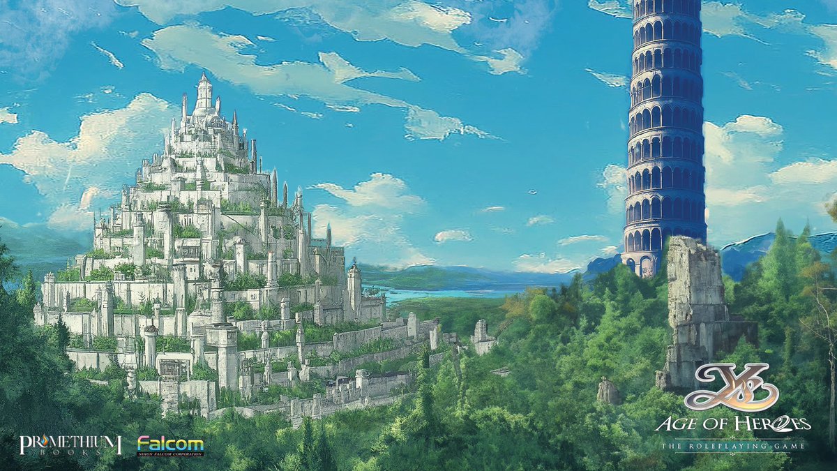DigitalEmelas's tweet image. Did you know?  
The team at Promethium Books were provided full and original design documents by @NihonFalcom to incorporate 35+ years of video game lore into #Ys: Age of Heroes. Players who love the video games will have access to all the canonical information found within.