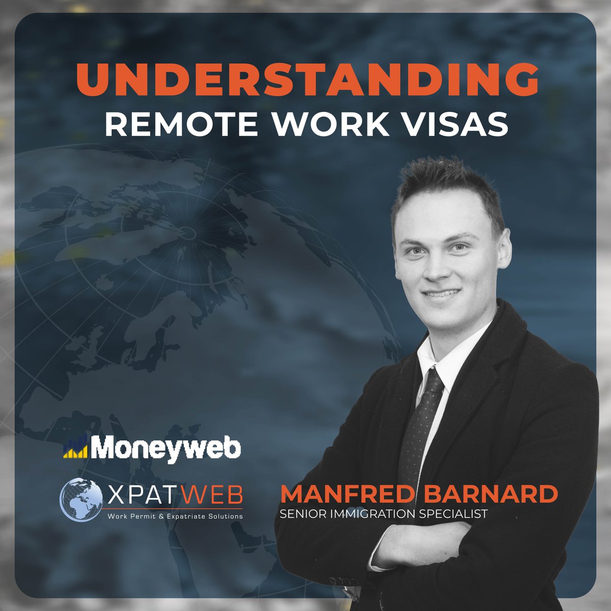 xpatweb's tweet photo. Manfred Barnard (Senior Immigration Consultant at Xpatweb) recently discussed the newly implemented #RemoteWorkVisa on @Moneyweb, providing valuable insights into its features and benefits.
Watch the full interview. https://t.co/modIWjpzOX
#WorkRemotely #DigitalNomad https://t.co/Gp9pp4fyhO