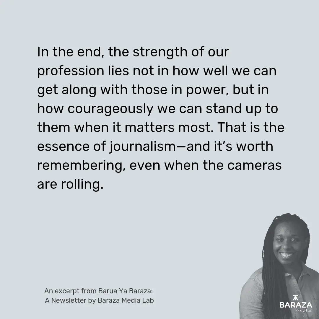 BarazaLab's tweet photo. 🗞 Have you caught up with the latest #BaruaYaBaraza?

A photo speaks a thousand words. As @chris_mungai  states, "In the end, the strength of our profession lies not in how well we can get along with those in power."  

Read the full newsletter here: https://t.co/7apDqmpkWT https://t.co/5xM2SJZkaa