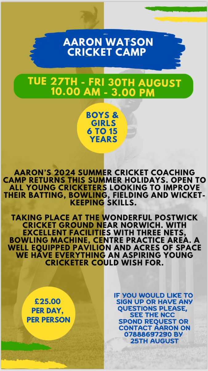 aaronwatson108's tweet photo. Kids restless, they need a cricket fix to finish off the summer holidays. We have an action packed four days planned https://t.co/TrPKAPsOxF