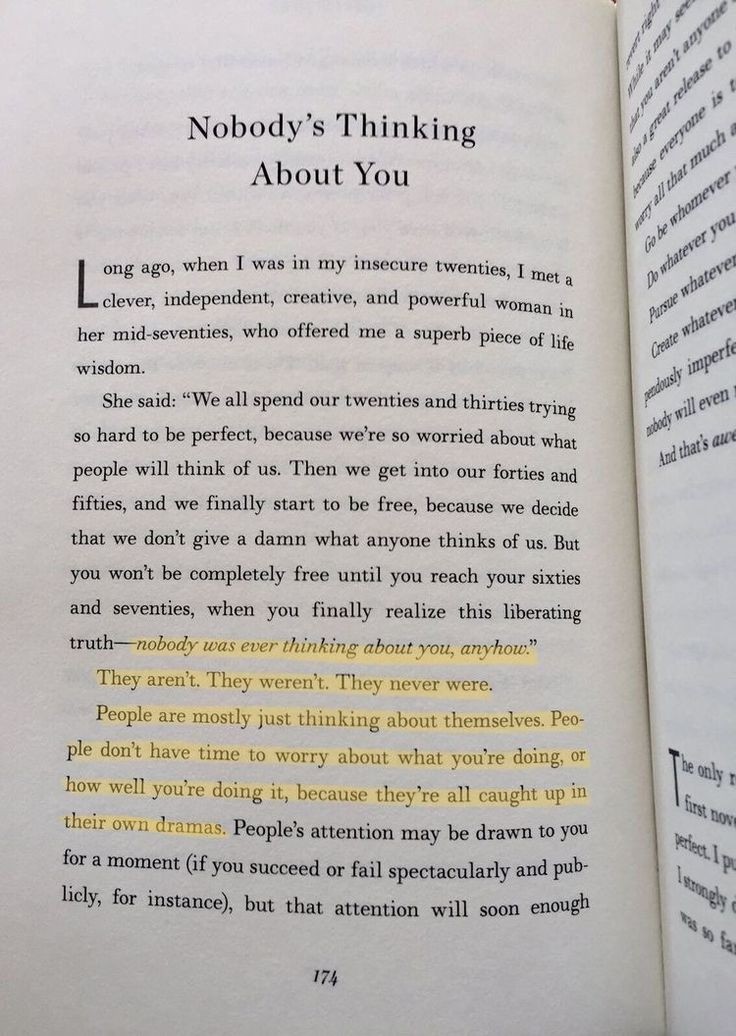 Nobody's thinking about you