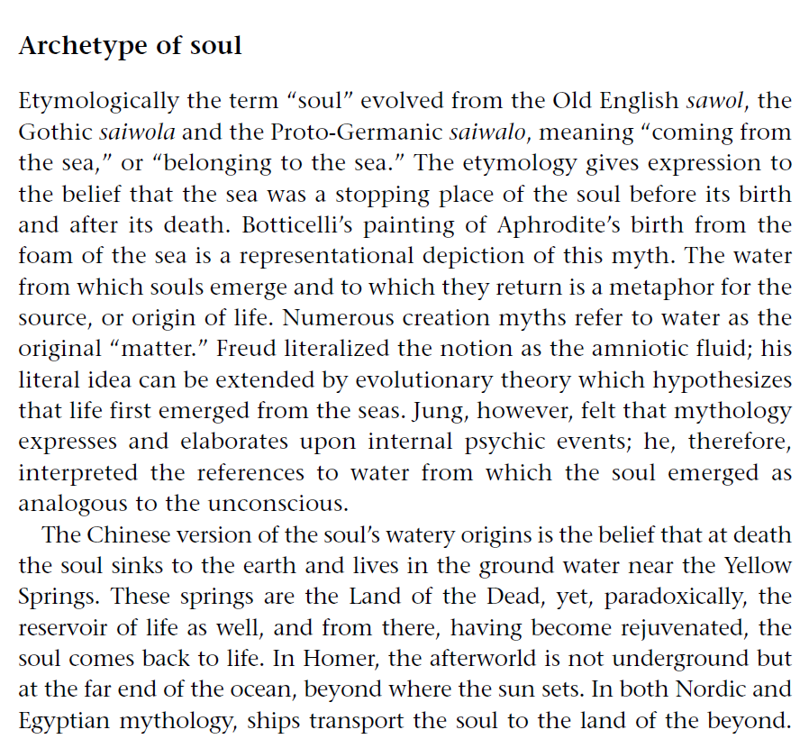 InlibroV's tweet photo. "Etymologically the term “soul” evolved from the Old English "sawol" ... meaning “coming from the sea,” or “belonging to the sea.” https://t.co/zoOHs7Gz8u
