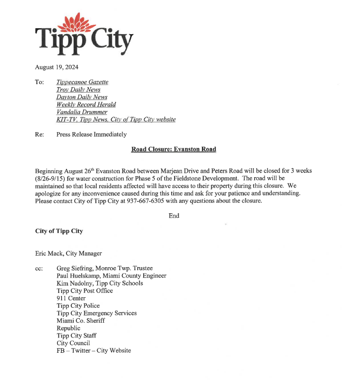 City of Tipp City (@cityoftippcity) on Twitter photo 