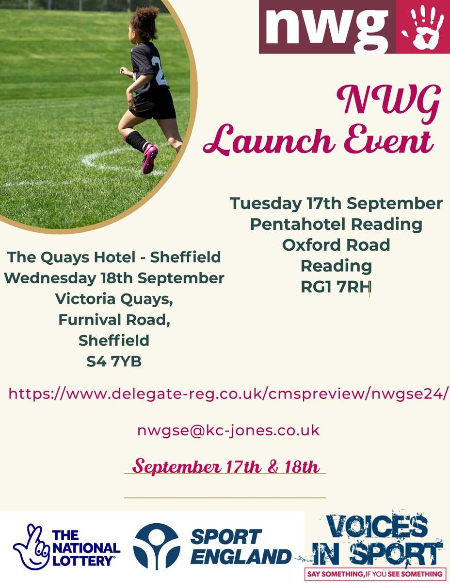 Calling all sports coaches, safeguarding/welfare leads &amp; volunteers.

Come Join us at our free in person, <a href="/Sport_England/">Sport England</a>
 Sponsored event. This event will showcase the resources developed in collaboration with survivors and lived experience individuals.

delegate-reg.co.uk/cmspreview/nwg…