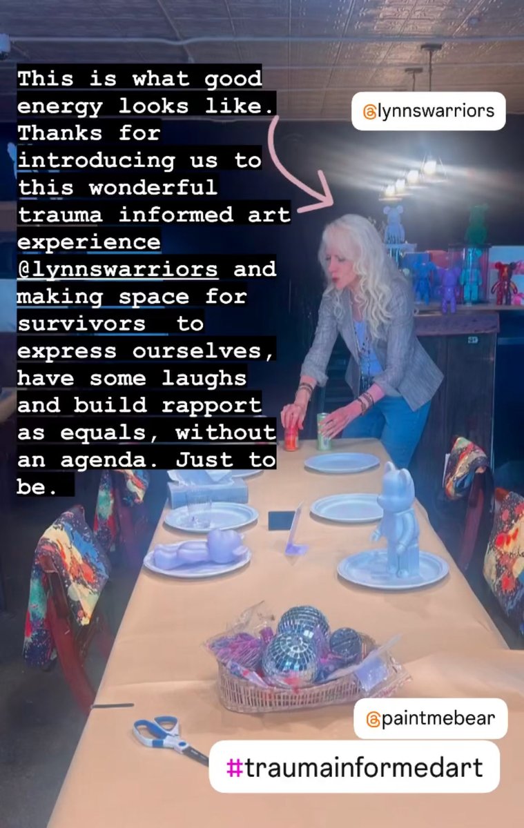 lynns_warriors's tweet photo. What an incredible afternoon with survivors. #Warriors💙#PaintMeBear #arttherapy #laughs #love #relax #JustToBe ⁦@SFFNY⁩ (Photo credit Jessica Munoz Psychotherapy) https://t.co/EaxAqh9peP