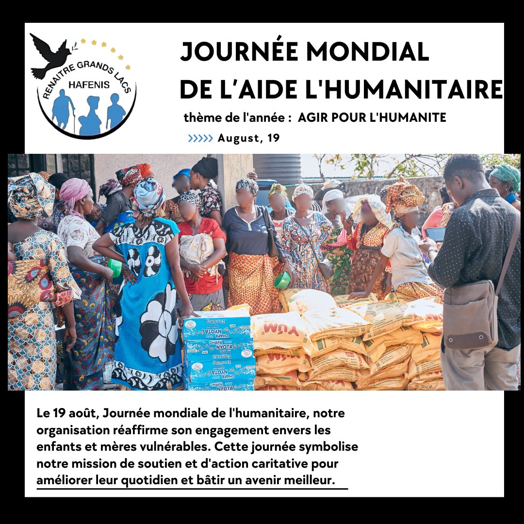 RGL_HAFENIS's tweet photo. En cette Journée mondiale de l'aide humanitaire, nous renforçons notre engagement à soutenir les enfants et les mères vulnérables, pour un avenir plus solidaire et juste. #WorldHumanitarianDay #19Août https://t.co/dcN4zhc3eK