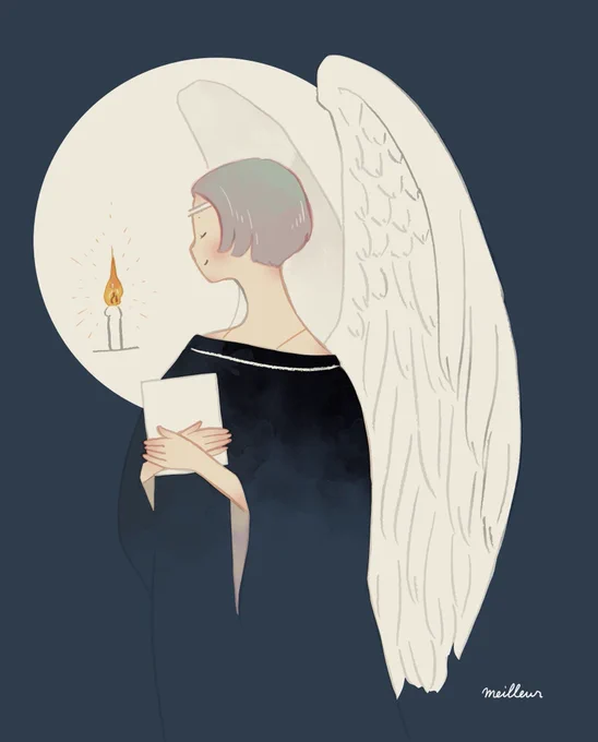 夜がしずかに過ぎていく#イラスト 
