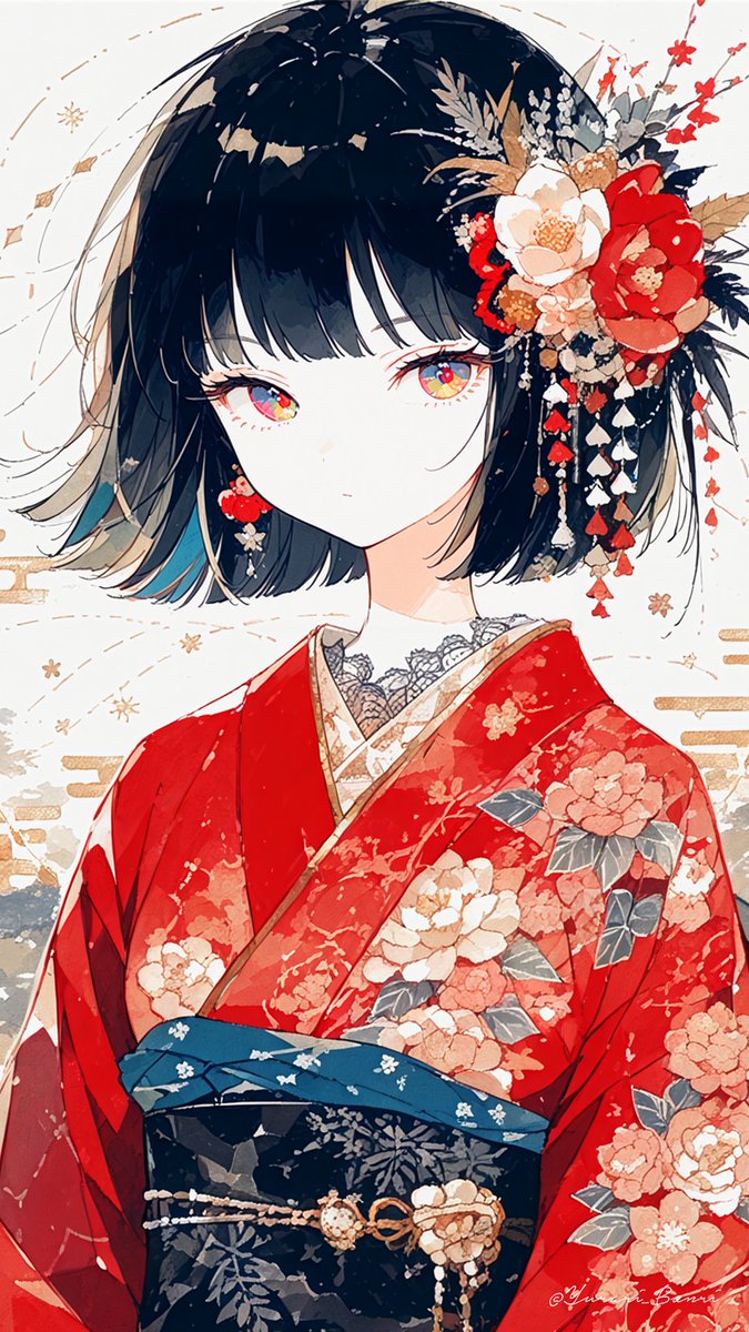 yurari_banri's tweet image. 紅の眼差し