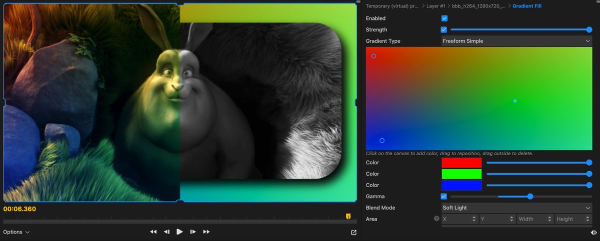wide_video's tweet photo. 🚀 1.6.7 is here! 🎉
- Gradient Fill & Rounded Corners filters
- Clip blend modes support
- Seamless media opening with PWA/Chrome extension
- Export stats & better large export handling
#VideoEditing #widevideo https://t.co/Ng8LeejZya