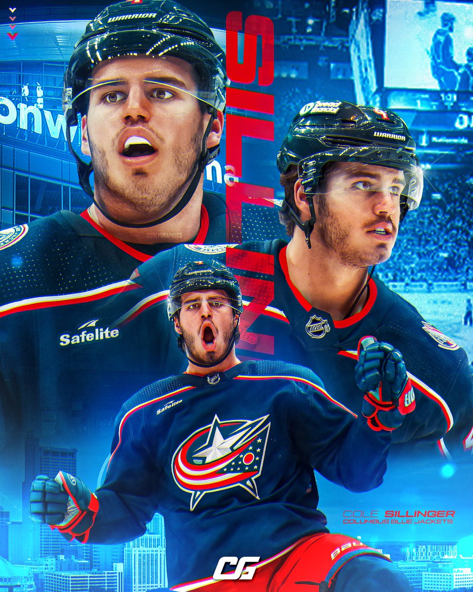 CoreyGraphicss's tweet photo. Cole Sillinger 💫 

#smsports #NHL #colesillinger #sillinger #CBJ #ColumbusBlueJackets #BlueJackets https://t.co/cDMNOcflKJ