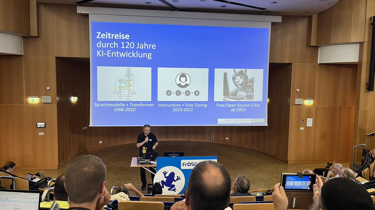 Wie funktioniert ChatGPT ganz genau?

Video vom Vortrag bei der @FrOSCon ist nun hier: media.ccc.de/v/froscon2024-…