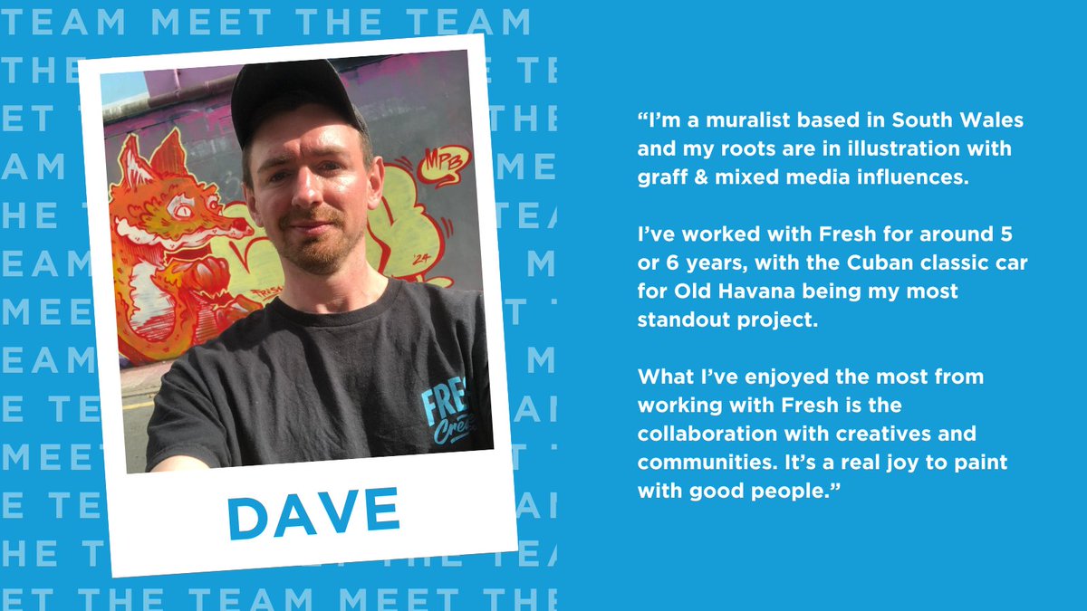 Meet Dave!   

#MeetTheTeamMonday #MeetTheTeam #MuralArtist #GraffArtist