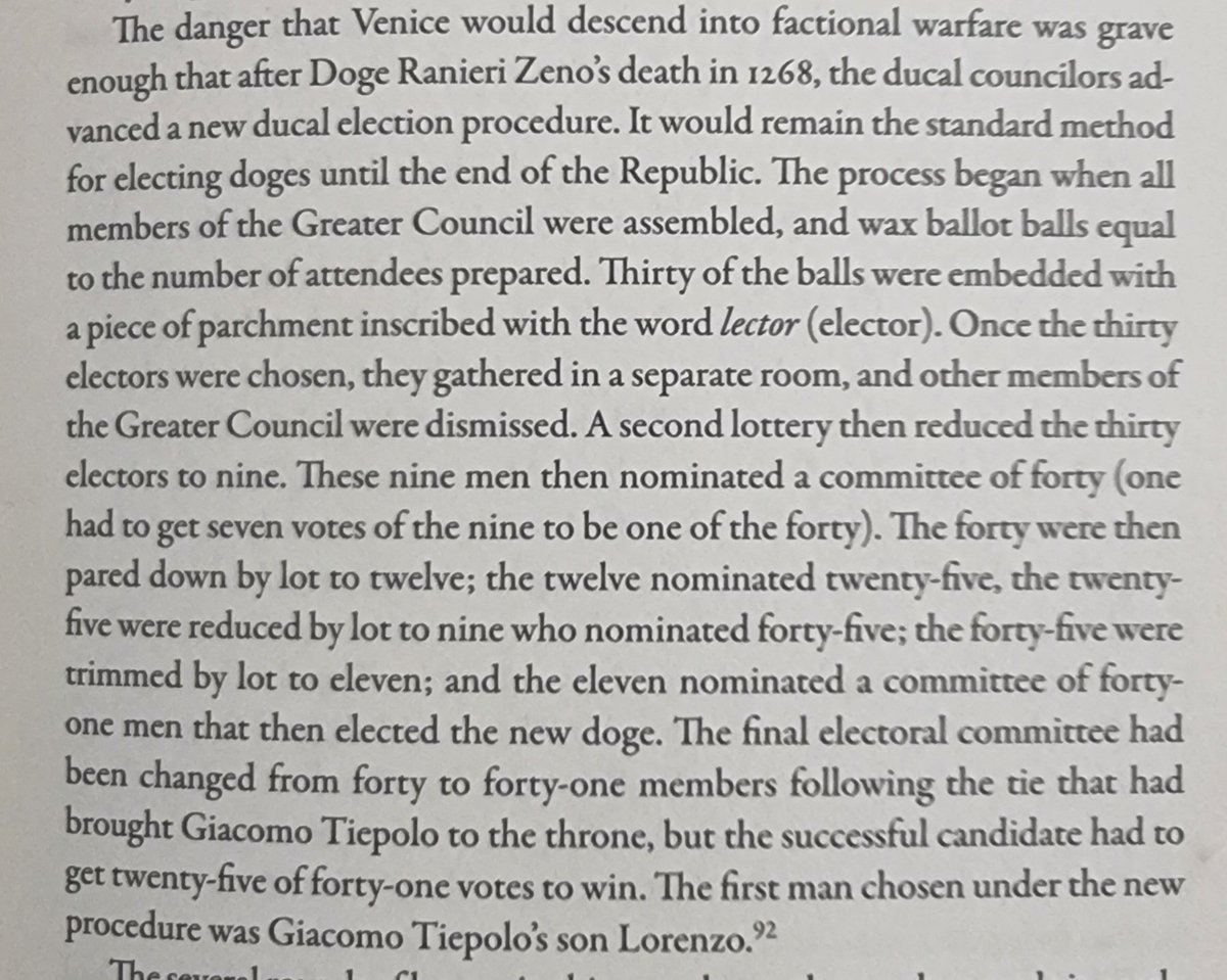 The Venetian method for electing a Doge was literally insane, or genius