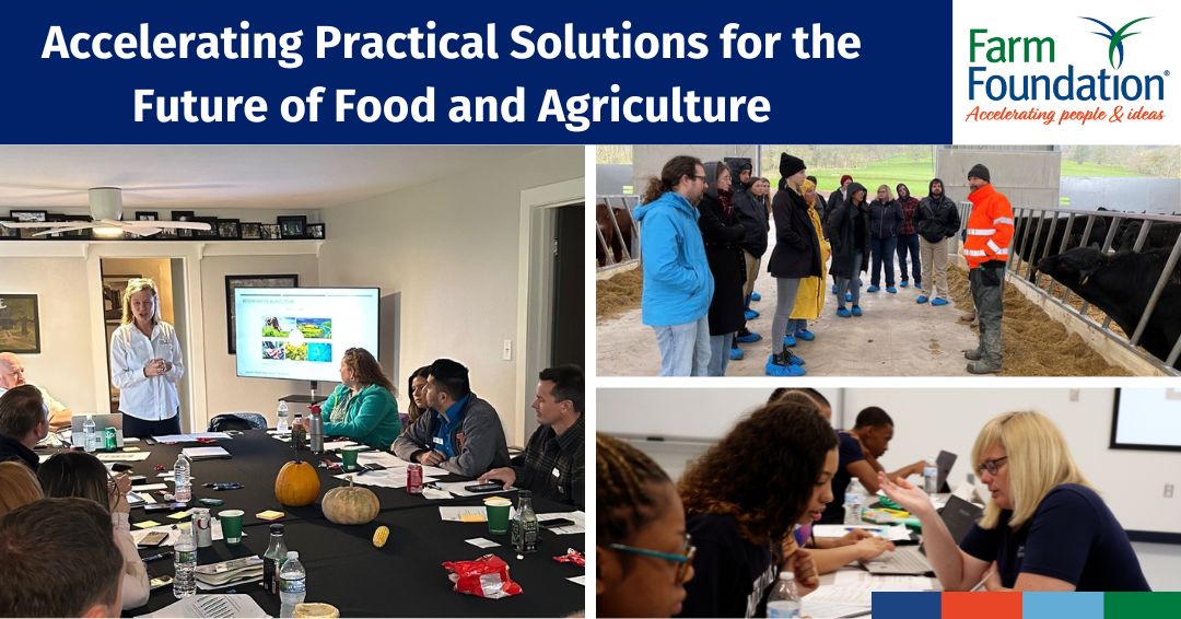 Farm foundation brings people together to engage in productive dialogue and share information to spark new ideas and collaboration to accelerate practical solutions for the future of food and agriculture. Learn more at farmfoundation.org/current-projec…