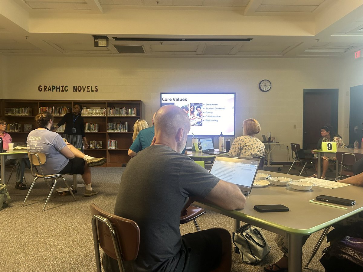 First Year School Principal <a href="/EducatorWalker/">N. Walker</a> welcomes and frames her beliefs, vision and goals for the new school year to the Westland Middle School  Education Professionals! #mcps <a href="/MCPS/">MCPS</a> <a href="/mcpsequityteam/">Equity Team</a> <a href="/MdPublicSchools/">Maryland State Department of Education</a>