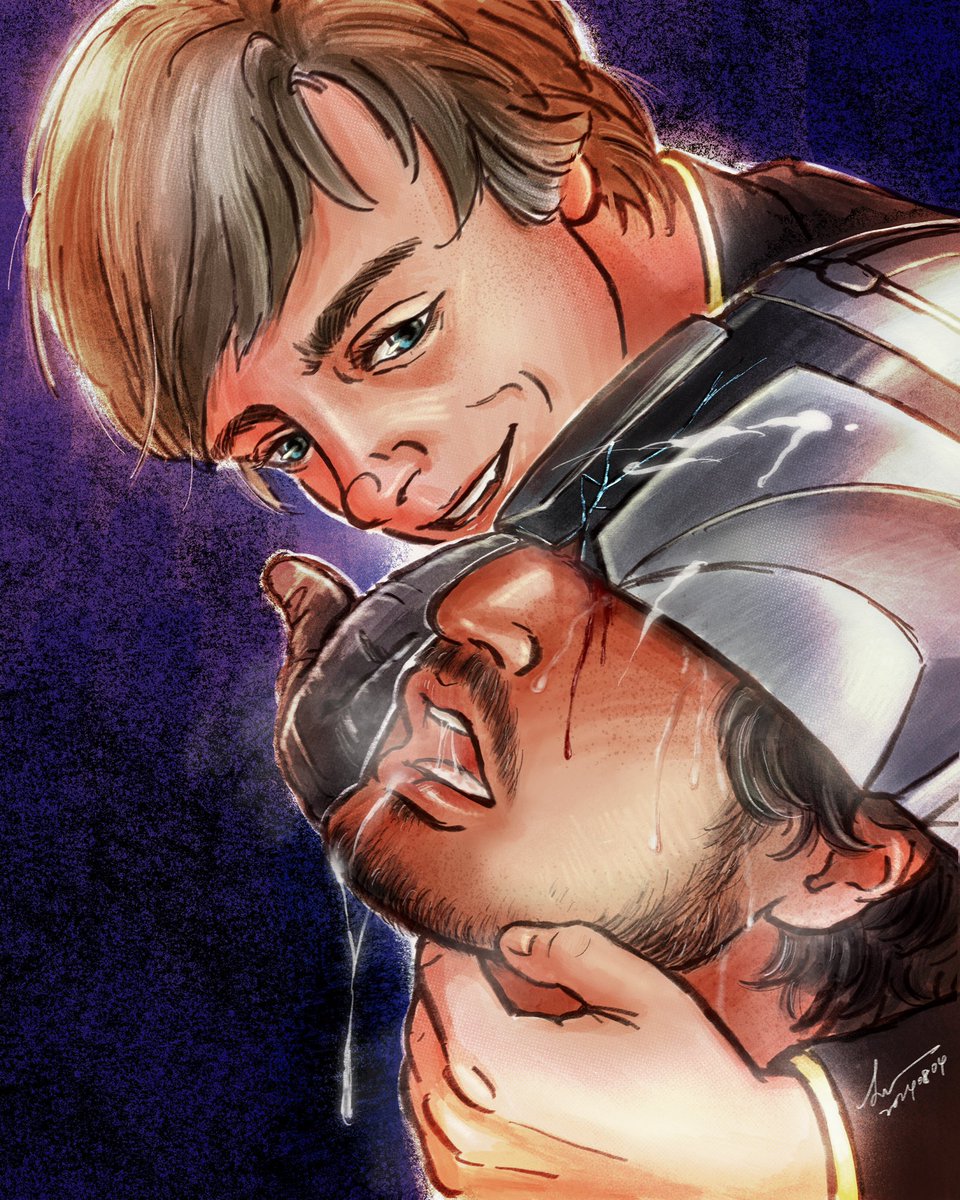 koi_illust's tweet photo. Din Djarin / (Dark) Luke Skywalker
“Swollow it, and maybe, just maybe, I’ll still let you keep that helmet on.”
Full artwork description:
https://t.co/lPsLFVIViJ
#DinLuke #DinDjarin #LukeSkywalker #NSFW #StarWars #TheMandalorian #boylove #yaoi #mmart #fanart https://t.co/iO73bYiUCZ