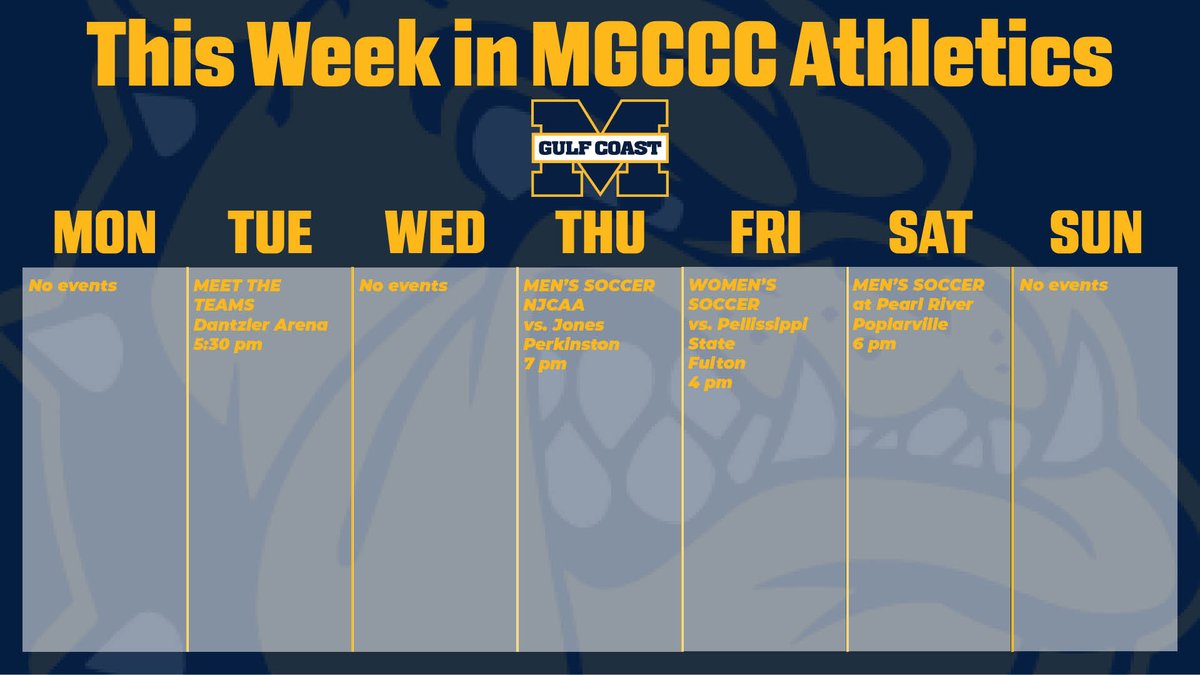𝗧𝗛𝗜𝗦 𝗪𝗘𝗘𝗞 𝗜𝗡 𝗠𝗚𝗖𝗖𝗖 𝗔𝗧𝗛𝗟𝗘𝗧𝗜𝗖𝗦

Are you ready to kick things off? Meet The Teams is Tuesday, and soccer gets started Thursday. Read all about it!

mailchi.mp/eb6dab9e5b5b/t…