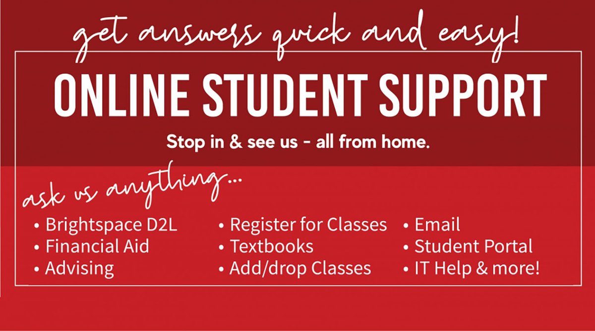 Preparing  to start the Fall Semester? Ask questions and receive assistance - all  from home! Get all the help you need with advising, registration, financial aid,  IT support, Brightspace guidance, tutoring, and more. Get the details: wvncc.edu/calendar/onlin… 📷📷