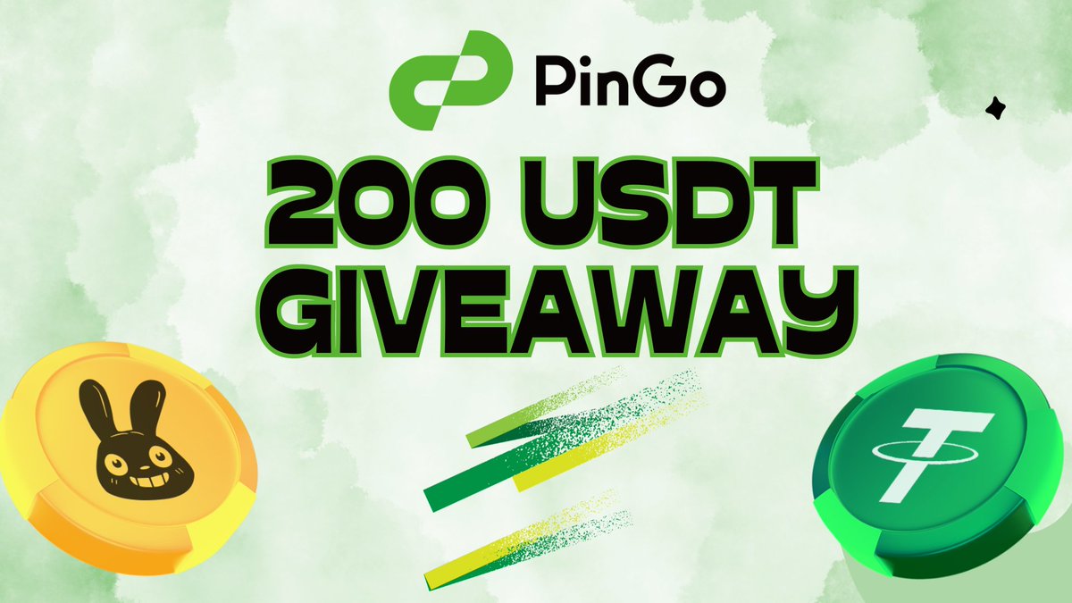 Anyone feeling lucky?  

Join PinGo Special Lucky Draw at <a href="/Giveaway_HQ/">Giveaway.com</a> and win from 200 $USDT airdrop!  

👉Join now:  giveaway.com/en/VNVIoXZjNl7  

  #giveaway #airdrop