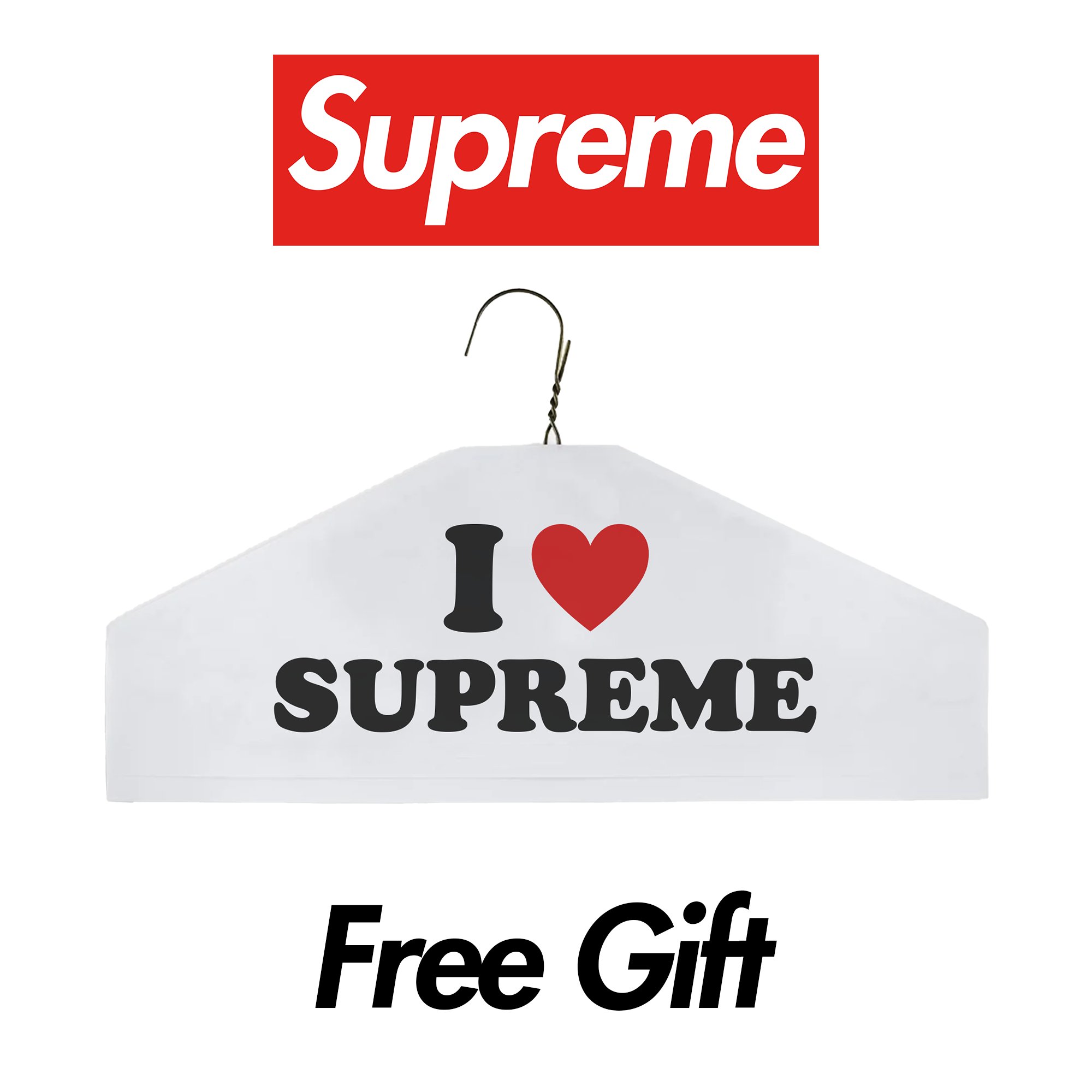 Supreme Drops on X Supreme Free Gift Week 1 Box Logo Sticker Coming with this week s release to start the season Supreme will be giving free Clean Dry Hangers Green