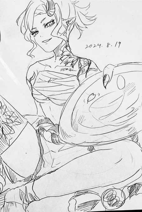 幻覚の能力を持った鬼
 #一日一絵 