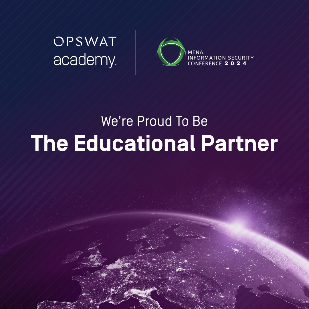 OPSWATAcademy's tweet image. OPSWAT Academy is proud to be the official Educational Partner for #MENAISC2024! Visit us at Stand G-10 to explore @OPSWAT&apos;s cutting-edge #IT &amp;amp; #OT cybersecurity solutions and receive a complimentary #OPSWATAcademy training bundle. Don’t miss out: hubs.la/Q02LGYSZ0