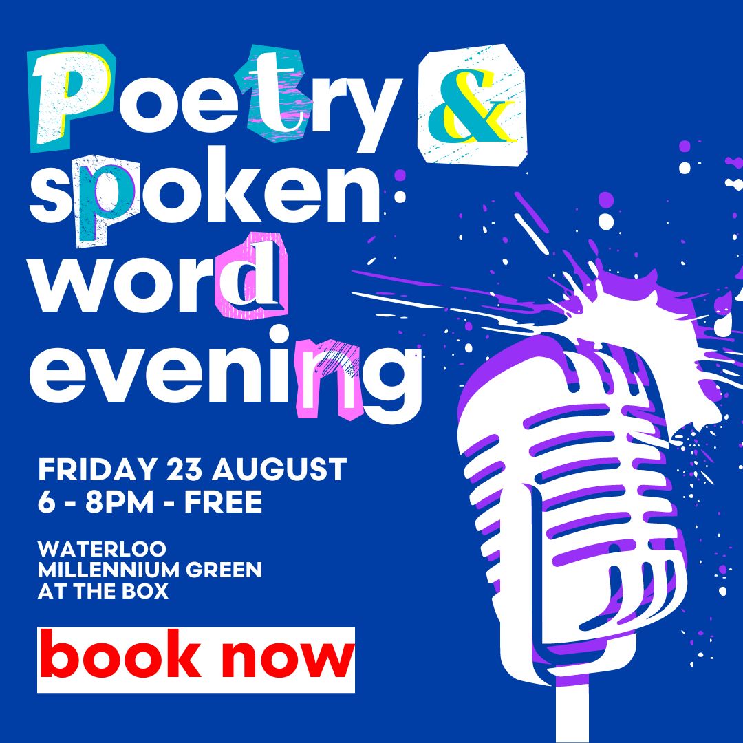 Join us for a night showcasing young creative voices at The Box's poetry and spoken word evening next weekend 🎤✨

Book now and get ready to enjoy a summer evening at #TheBox in Waterloo Millennium Green 🌳

Discover more: boundlesstheatre.org.uk/projects/the-b…