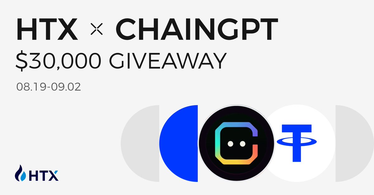 Win Big with CGPT: $30K Giveaway! 🎉

Buy $50 of CGPT to enter our raffle and win amazing rewards! 100 lucky winners will each get $300! 🤑

Enter:
✅Buy $50 of $CGPT

✅Follow <a href="/HTX_Global/">HTX</a> @htx_dao <a href="/Chain_GPT/">ChainGPT</a>

✅RT + Like + Tag 2 friends

✅Fill out the form
