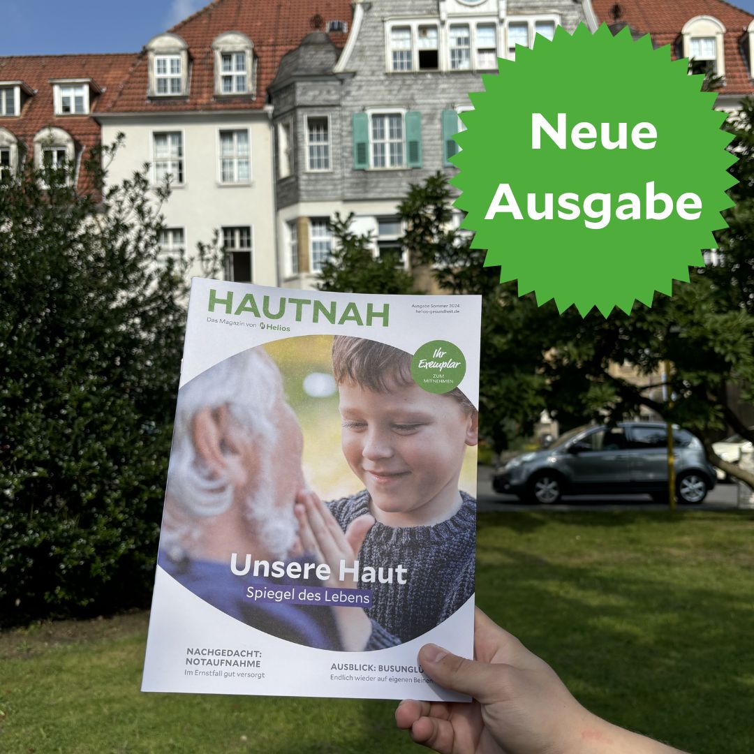 Die neue Sommerausgabe unseres Helios-Magazins „Hautnah“ ist da! Interessante Menschen und Themen warten darauf von dir entdeckt zu werden! 

helios-gesundheit.de/hautnah 

#Helios #Wuppertal #Universitätsklinikum #HUKW #Magazin #Gesundheitsmagazin #Hautnah #Gesundheit