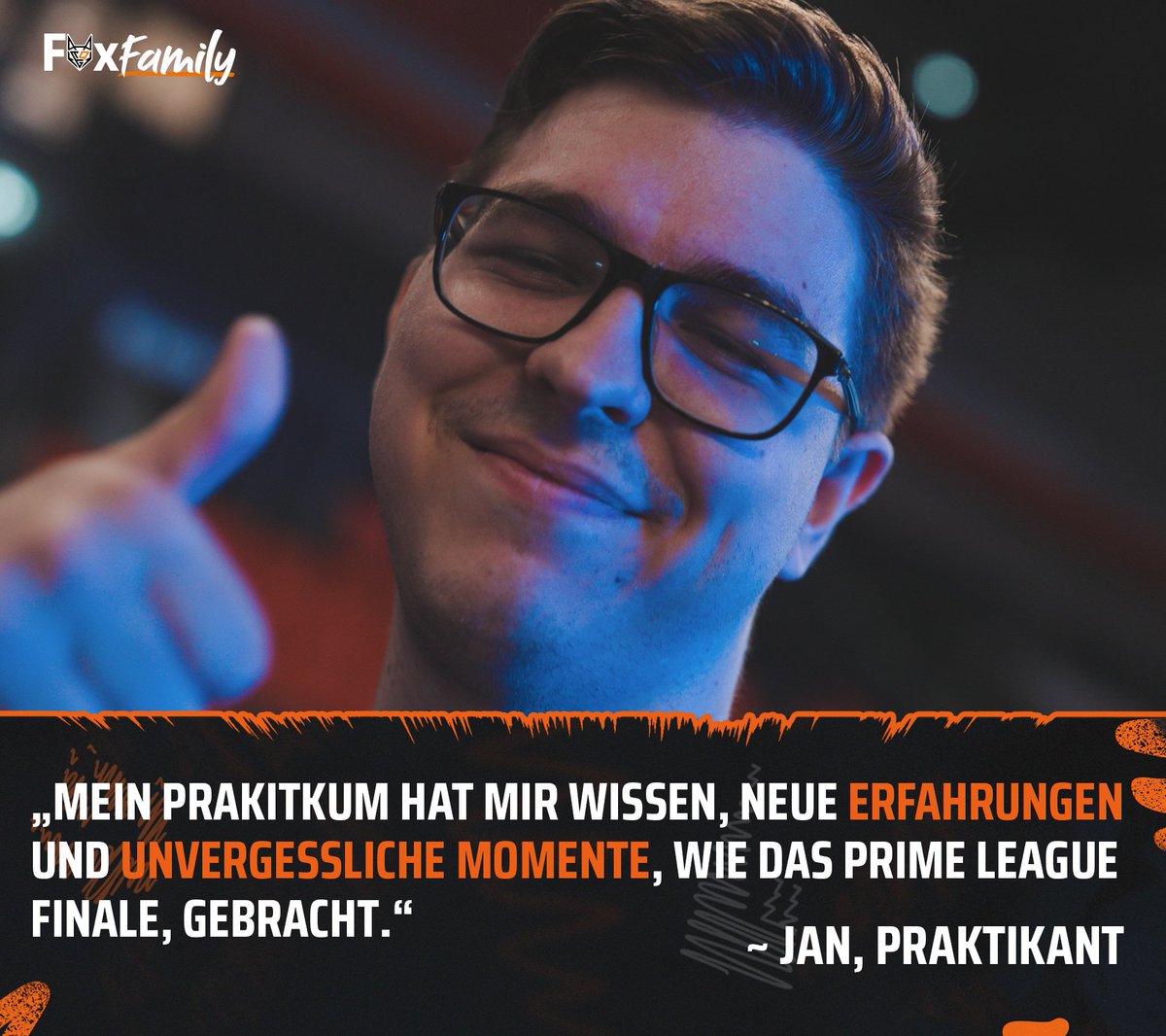 WIR SUCHEN EINEN NEUEN PRAKTIKANTEN!🧡

Egal ob freiwilliges oder Pflichtpraktikum für die Uni:
Wenn Du bei uns vor Ort bei der Durchführung von Bootcamps, Videoproduktionen oder anderen spannenden Projekten und Events unterstützen möchtest, wende dich per DM an <a href="/Tiltmanlol/">Tilman</a>!🤝
