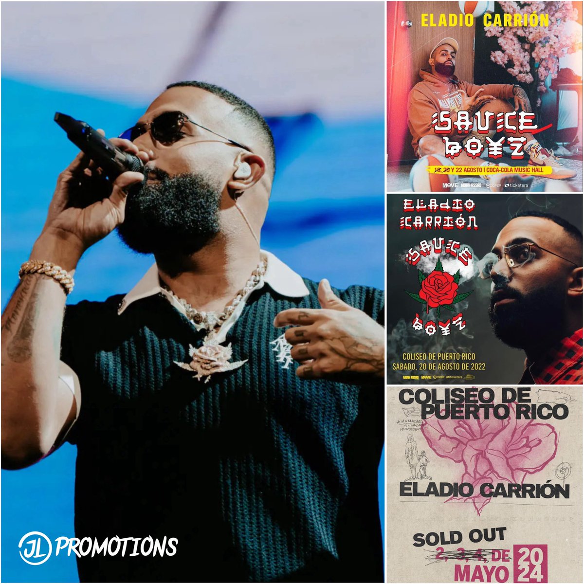 JLPromotionspr's tweet photo. Hoy se cumplen 3 años del primer concierto de @eladiocarry_on en Puerto Rico. 🌹❤️‍🔥

Aprovechamos para preguntarles, ¿Cuál consideras que ha sido el mejor concierto de Eladio Carrión en Puerto Rico? 🔥🇵🇷
#eladiocarrion #concert #sauceboyz #solmaria #puertorico #jlpromotionspr https://t.co/50OboVOKzh