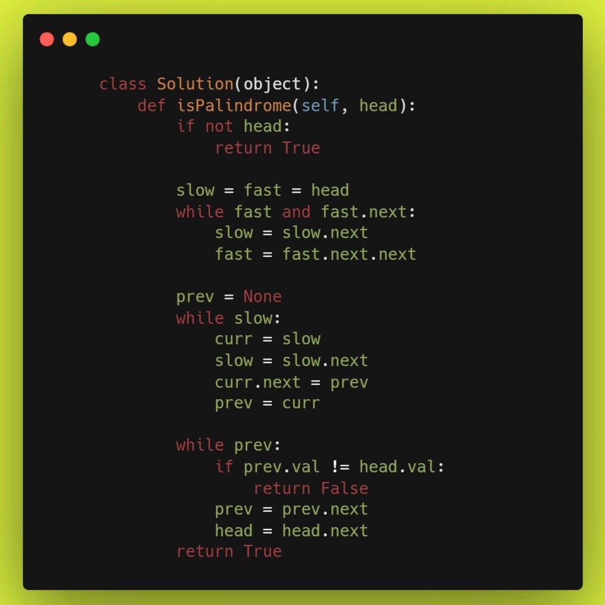 SharmaManav_'s tweet image. Day 12 of my LeetCode journey: Re-solved the 'Palindrome Linked List' question using the two-pointer method and constant space complexity! 🙌 It was a bit tricky, but totally worth it. Progress feels amazing! 💪 #LeetCode #CodingJourney #TwoPointerMethod #Algorithms #KeepGrinding