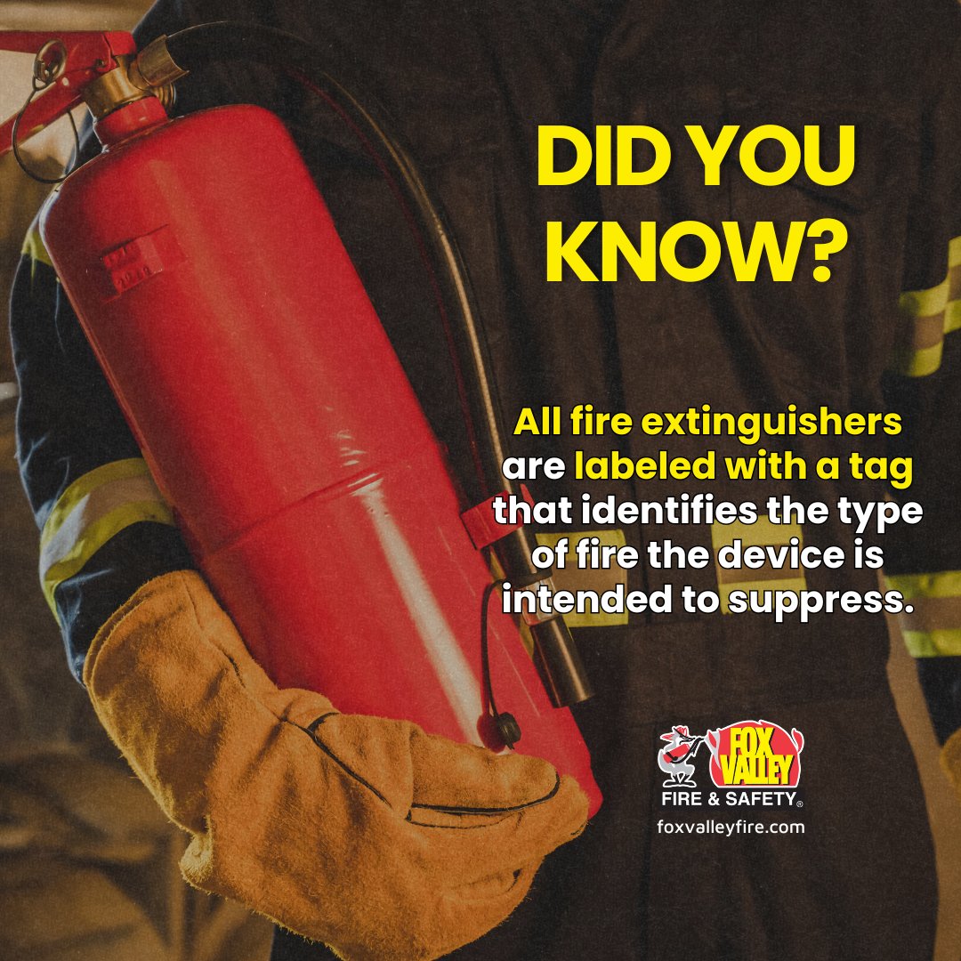 FoxValley_Fire's tweet image. Fires involving cloth or wood, electrical devices, and flammable liquids will react differently to #fireextinguishers. Thus, it is crucial to know what type of extinguisher to use.

Have a productive and safe week ahead!
#fvfs #firesafety #fireprotection