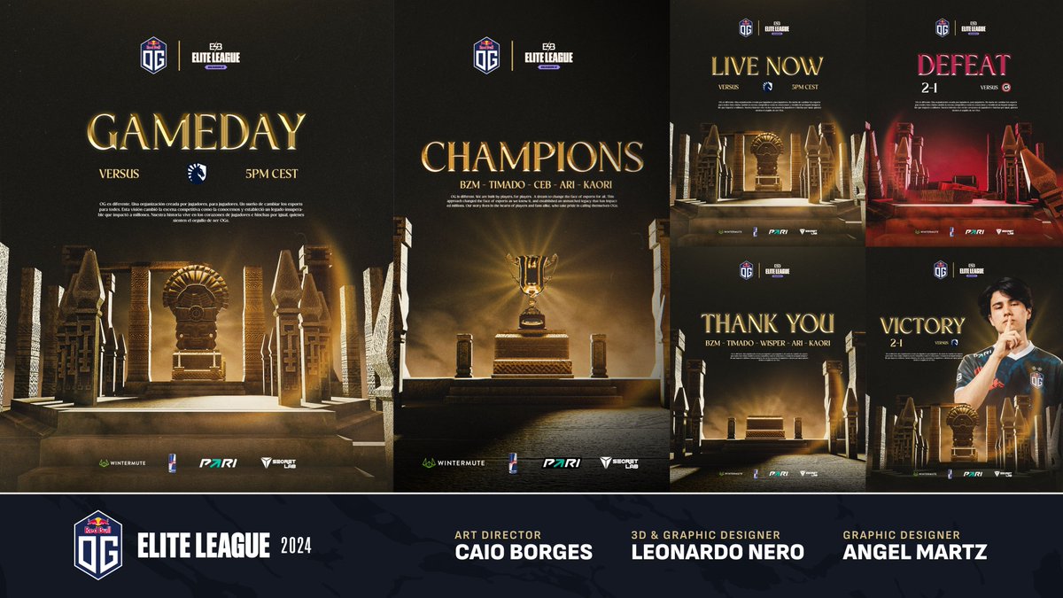 OG x Elite League 🌻

OG was invited for Lima at last minute. Even so, we ensure that this OG's moment in LATAM was celebrated beautifully in every post, and I'm proud of what we managed to deliver in such a short time.

*Champions not used :(*