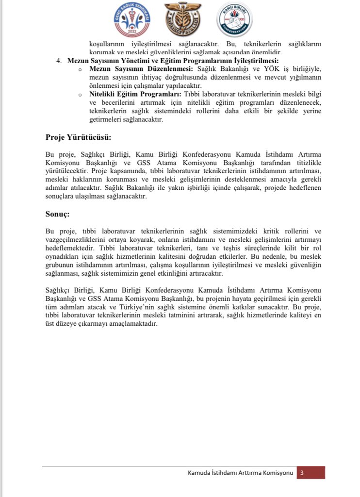 Tıbbi Laboratuvar Teknikerlerine müjde!

Branşınız için hazırladığımız dosyada, istihdamı önemli ölçüde artıracak çözüm önerileri ve ASM projesi yer alıyor. Bu projeyi etkili bir şekilde hayata geçirdiğimizde, branşınızın geleceği aydınlığa kavuşacaktır. 

Biz üzerimize düşeni