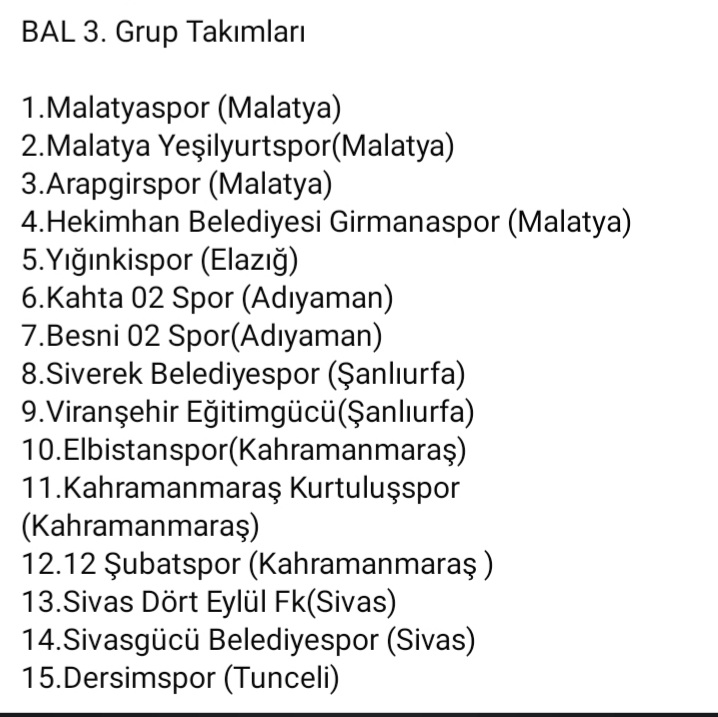 Besni Spor'un Rakipleri Belli oldu.
Bal liginde mücadele edeceğimiz Rakiplerimiz 👇👇👇