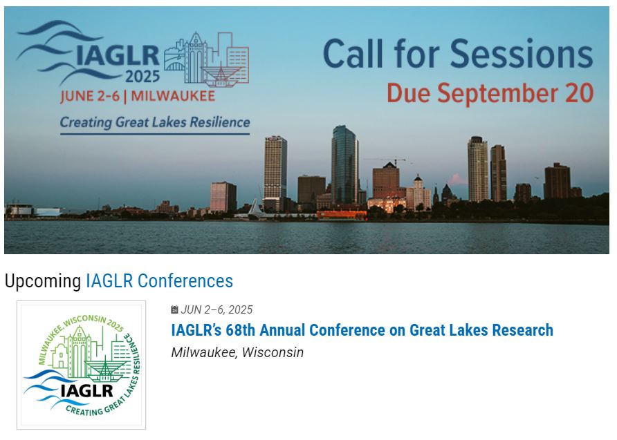 Call for Sessions! UWM SFS will host IAGLR 2025 in Milwaukee. The Call for Sessions is open, deadline September 20th! The conference will be held June 2-6, 2025 with a theme of Creating Great Lakes Resilience. Details: iaglr.org/iaglr2025/
#uwmilwaukee <a href="/IAGLR/">IAGLR</a>