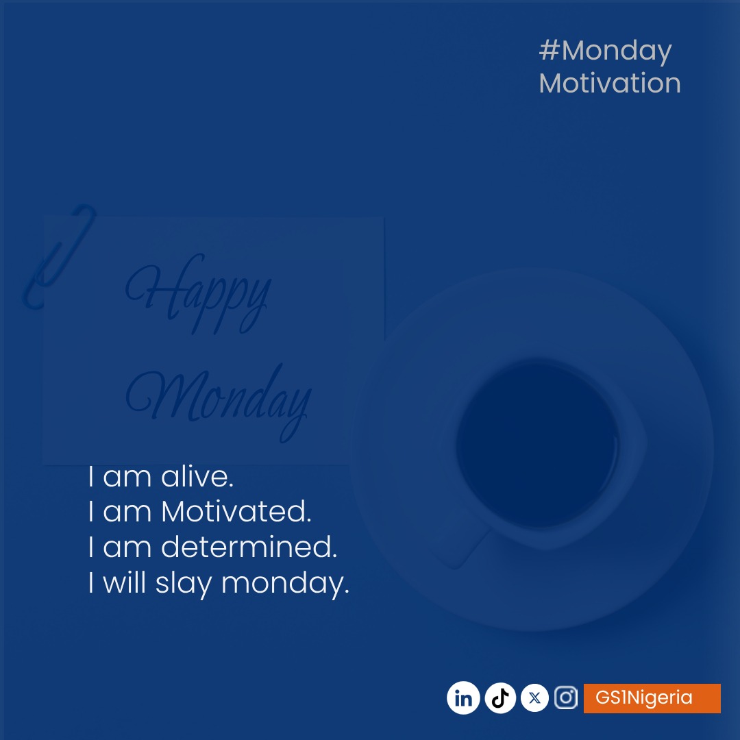Monday is all about the 'go-getters'! Keep that motivation up and conquer those goals today!

#GS1cares
#Monday
#MondayMotivation
#healthcare
#retail