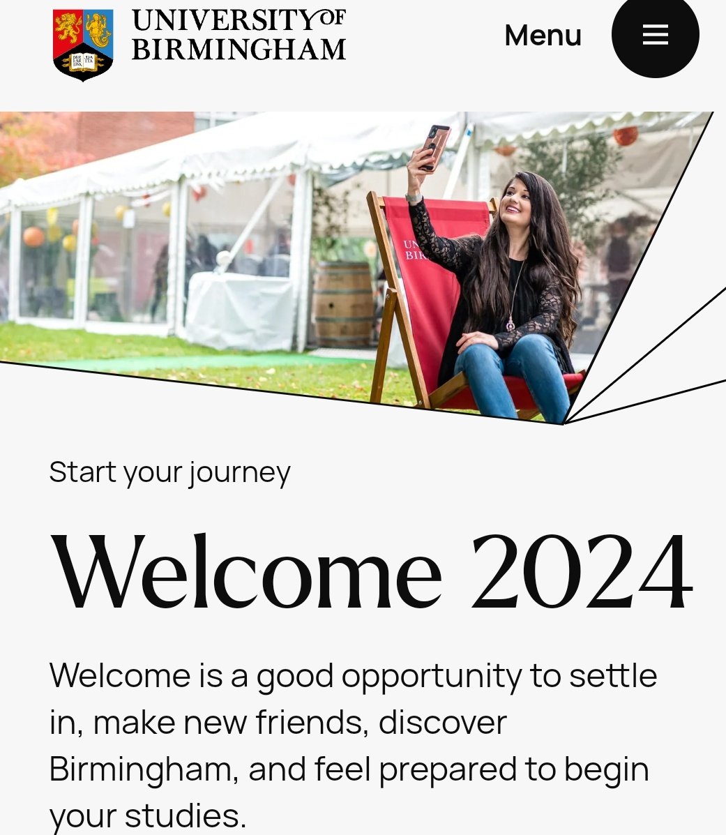 jan_katrina's tweet photo. A nice surprise to find myself on the @unibirmingham homepage π
Can't believe the new term is about to start already! π
#Welcome #UoB #HelloBrum https://t.co/KZ470Jaxds
