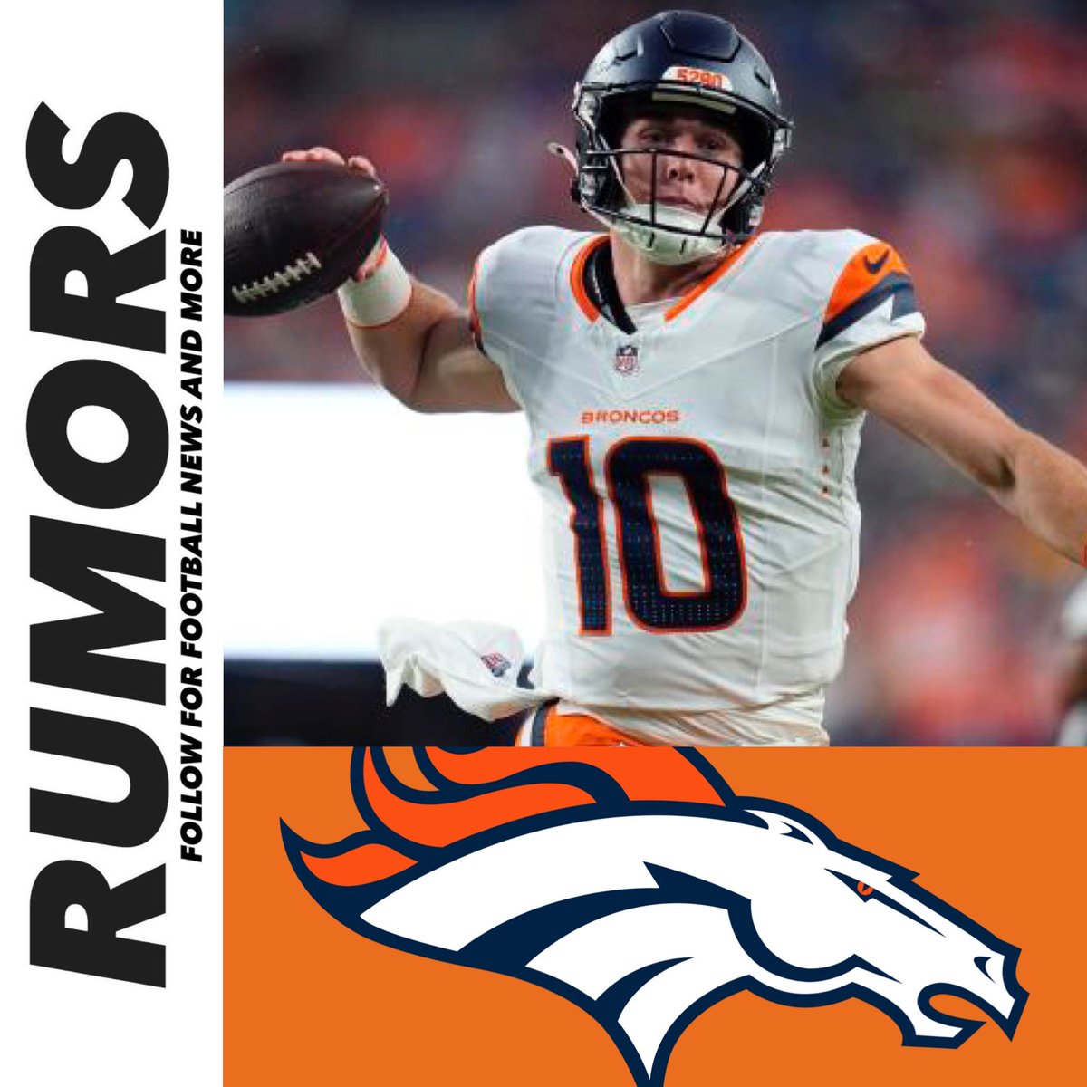jasrifootball's tweet photo. Dianna Russini says the buzz surrounding #Broncos rookie QB Bo Nix is “real” and she expects the team to name him as their starting quarterback soon. https://t.co/Pq9BBrCbef