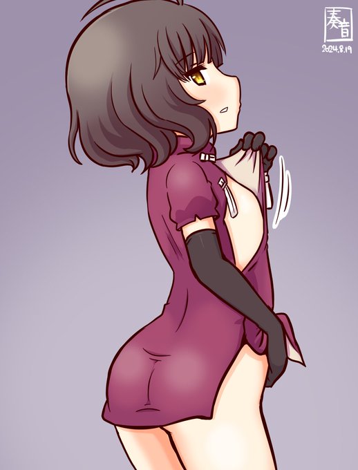 「提督、喉が乾いたら言ってください…♥」

#艦これ版真剣お絵描き60分一本勝負_20240819
#岸波 

※スランプ気味 遅刻+20分 