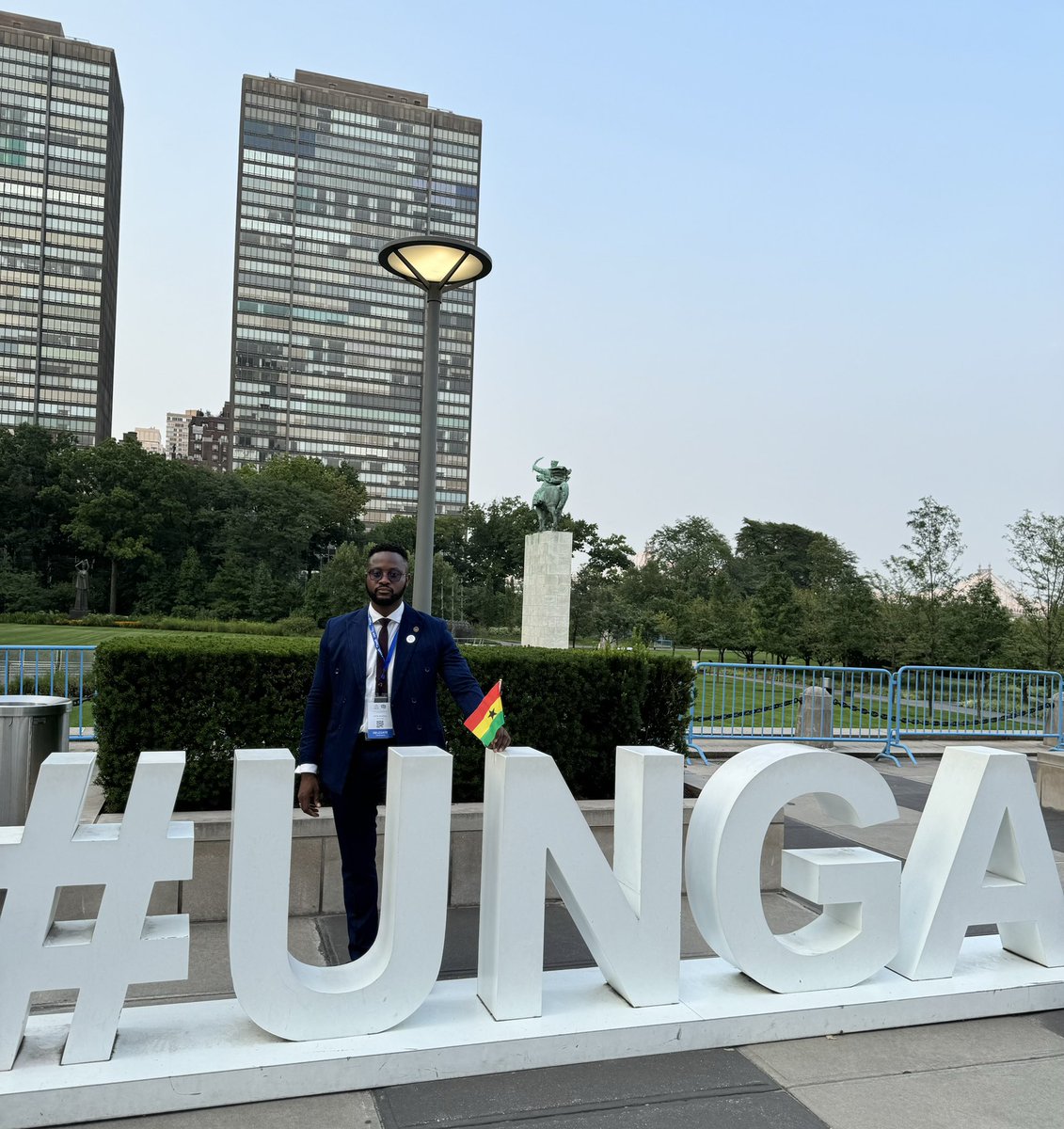 chrisatadika's tweet photo. The @AFS hosted young leaders and change makers around the world for the 29th session of the @YouthAssembly at the @UN headquarters in New York this past weekend and I was a delegate from Ghana. The International Youth Day was celebrated and the voices of young changemakers and champions of sustainable development on ‘Empowering Youth to Foster Peace and Security through Global Citizenship’ were heard.