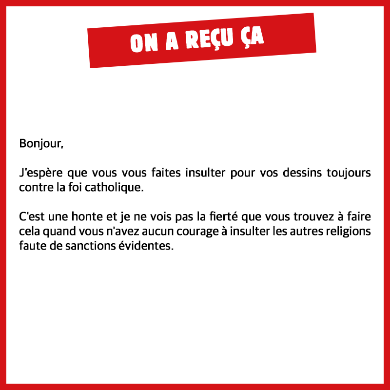 Charlie_Hebdo_'s tweet photo. Nous tenons à rassurer tous nos amis catholiques : il est possible d'attraper la variole du singe en restant vierge https://t.co/QR86K40lTD