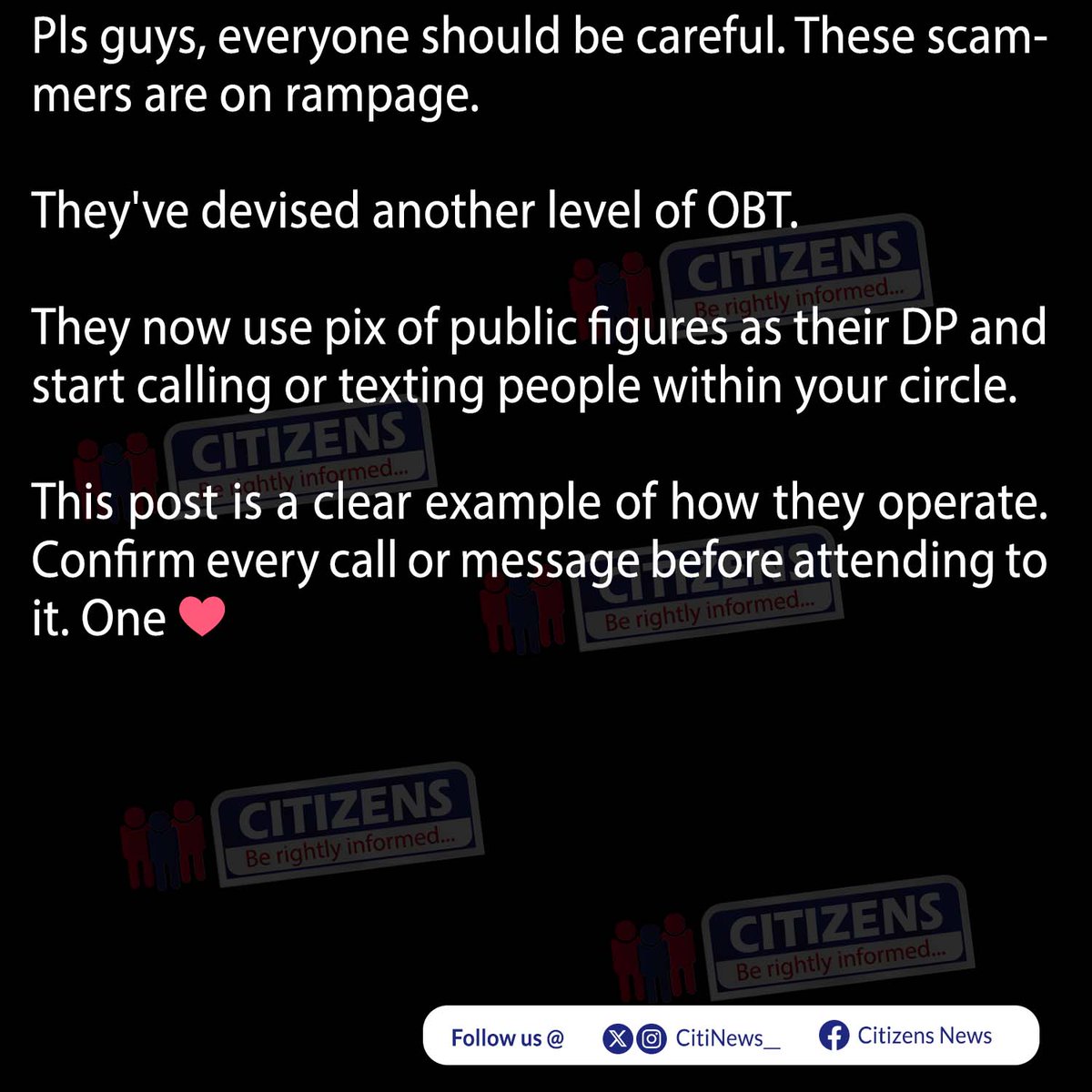 CitiNews__'s tweet photo. Nigerian actor Chinedu Ikedieze, popularly known as Aki, has taken to his Instagram account to warn his followers about the rising activities of scammers.
#TrendingNow #aki #ScamAlert #ScammerAlert #CitizensNews #berightlyinformed #currentpost #EFCC #crime #cybercrime https://t.co/TWRloclnlR