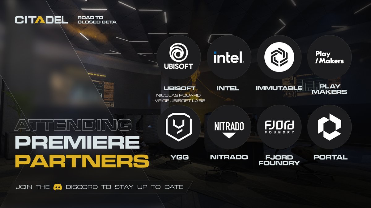 play_EMPIRES's tweet image. 🚨The countdown is almost over!

Just ONE more day until the Project Citadel Premiere, and we’re rolling out the red carpet for some incredible partners! 🎉

Welcome @Ubisoft, @Intel, @Immutable, @PlayMakersco, @YieldGuild, @Nitrado, @FjordFoundry, and @Portalcoin to the Citadel!…